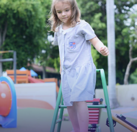 Student in playground